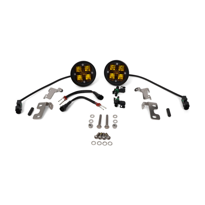 Baja Designs Squadron-R SAE Amber Fog Light Kit (10-24 4Runner/12-23 Tacoma/14-21 Tundra)