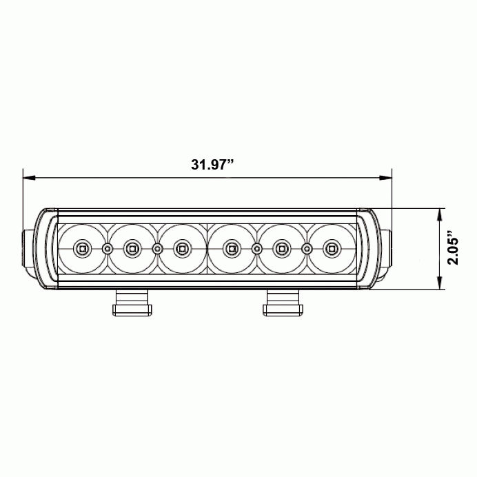 Heise SL Series Single Row 30" LED Light Bar