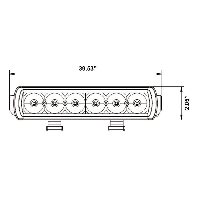 Heise SL Series Single Row 39" LED light bar