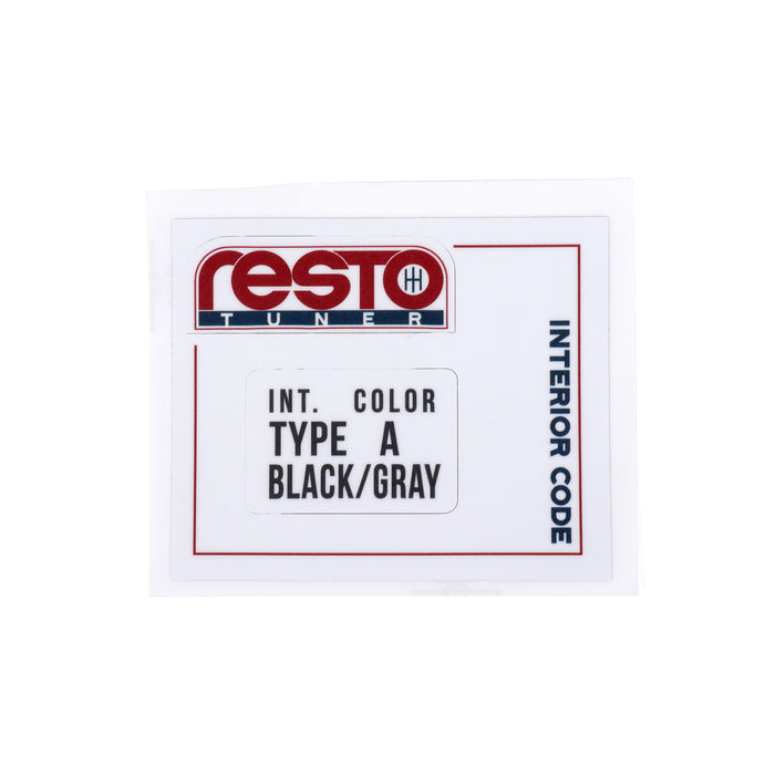Calcomanías de reemplazo del código de pintura RestoTuner Honda - Color interior