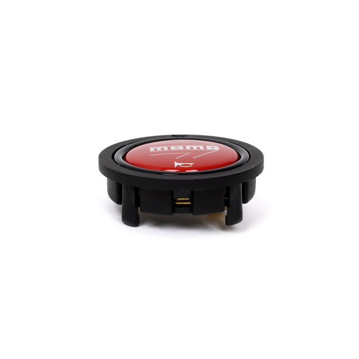 Momo Montecarlo Leather Steering Wheel 320 mm - Black/Red Stitch/Black Spokes