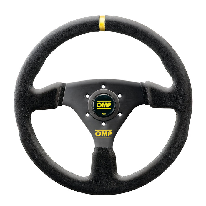 OMP Targa Steering Wheel - Black Suede/Black